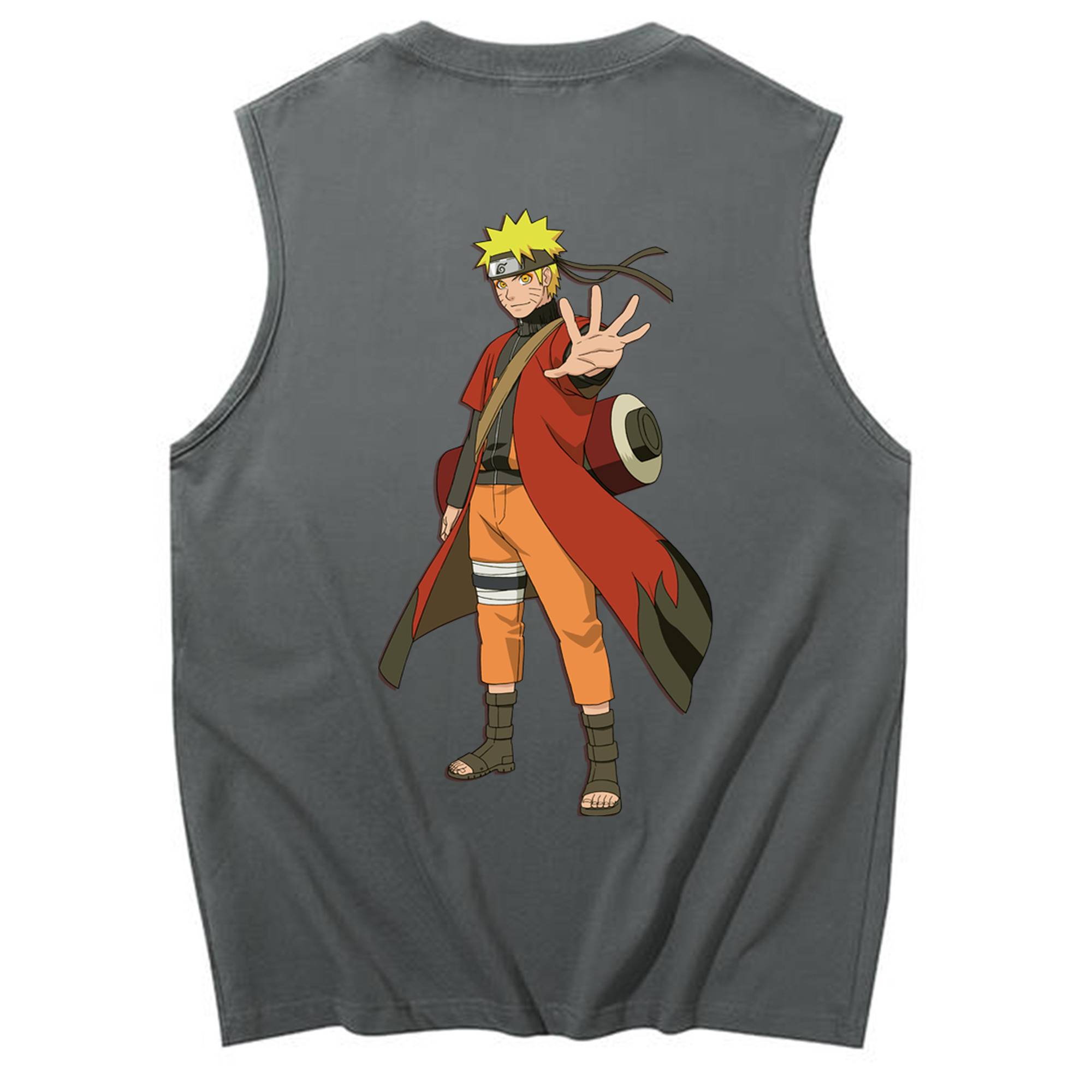 （画像用） NARUTO -ナルト- うずまき ナルト Uzumaki Naruto コットン100％タンクトップ（背面プリント）